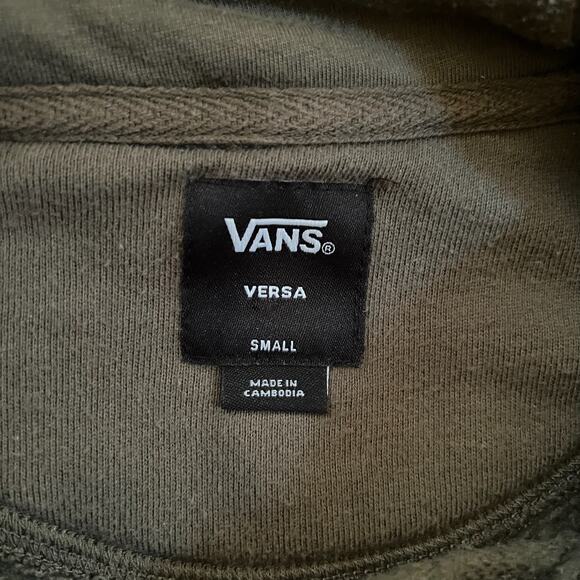 VANS Versa RARE Olive Green Hoodie | S | DWR Water Repellent Skate Sweatshirt - Picture 7 of 9